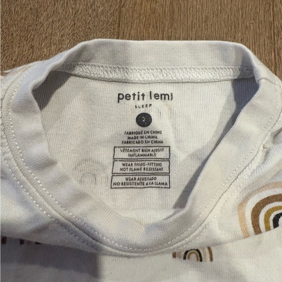 Petit Lem White and Brown Rainbow Pyjama - Picture 3 of 3
